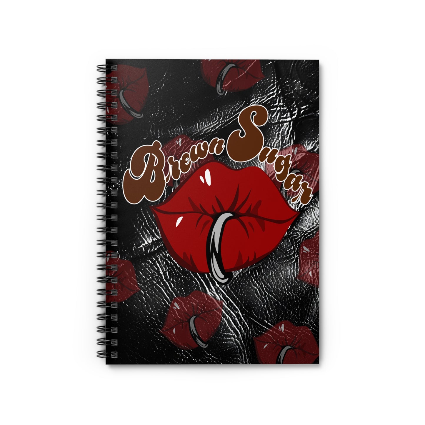 Black Leather Design Spiral Notebook