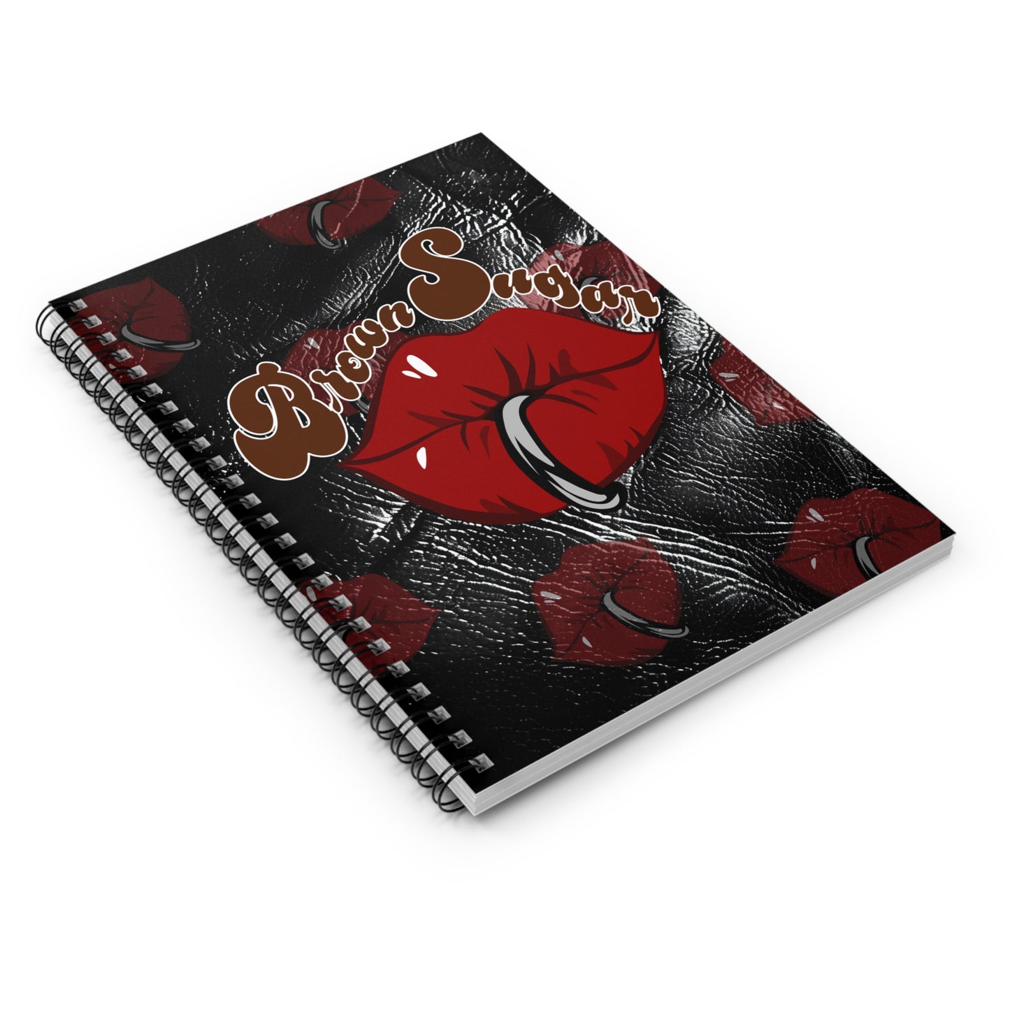 Black Leather Design Spiral Notebook