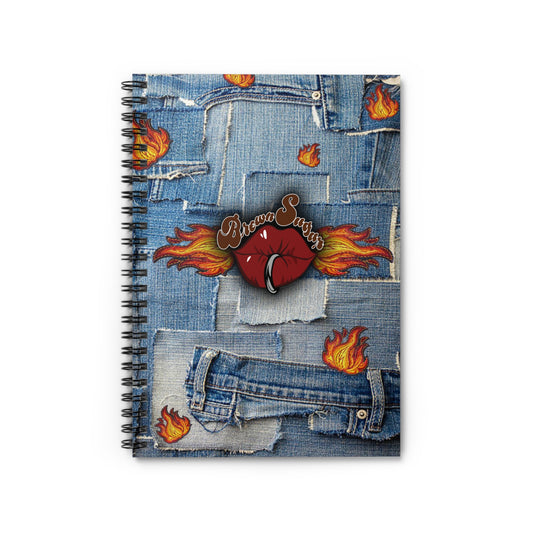 Denim Patchwork Design Spiral Notebook